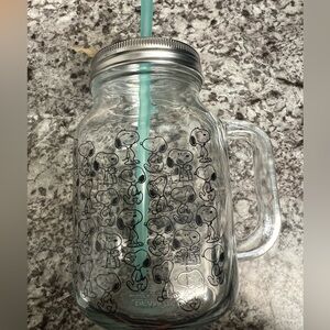 Snoopy mason jar tumbler